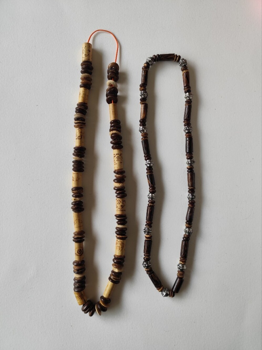 3/$25💙Boho Wooden Beaded Necklaces — Brown & Natural Set of 2